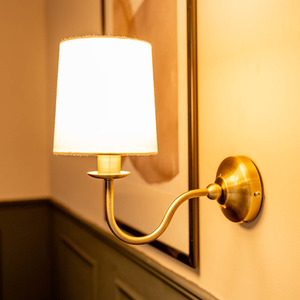 Memphis Antique Brass Traditional Wall Light with LED Bulb
