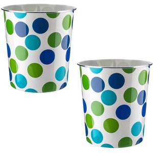 Pack of 2 Plastic Waste Paper Basket 7.7L Dustbin