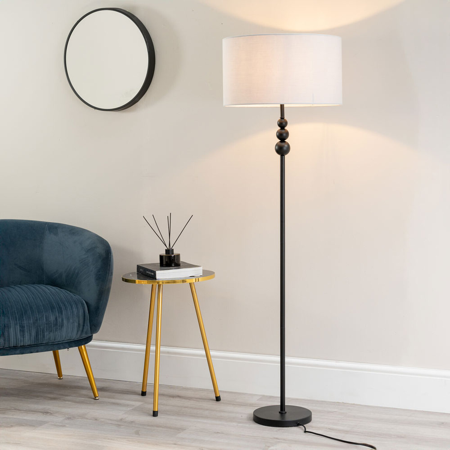 Image of Marissa Stacked Ball Floor Lamp with&hellip;