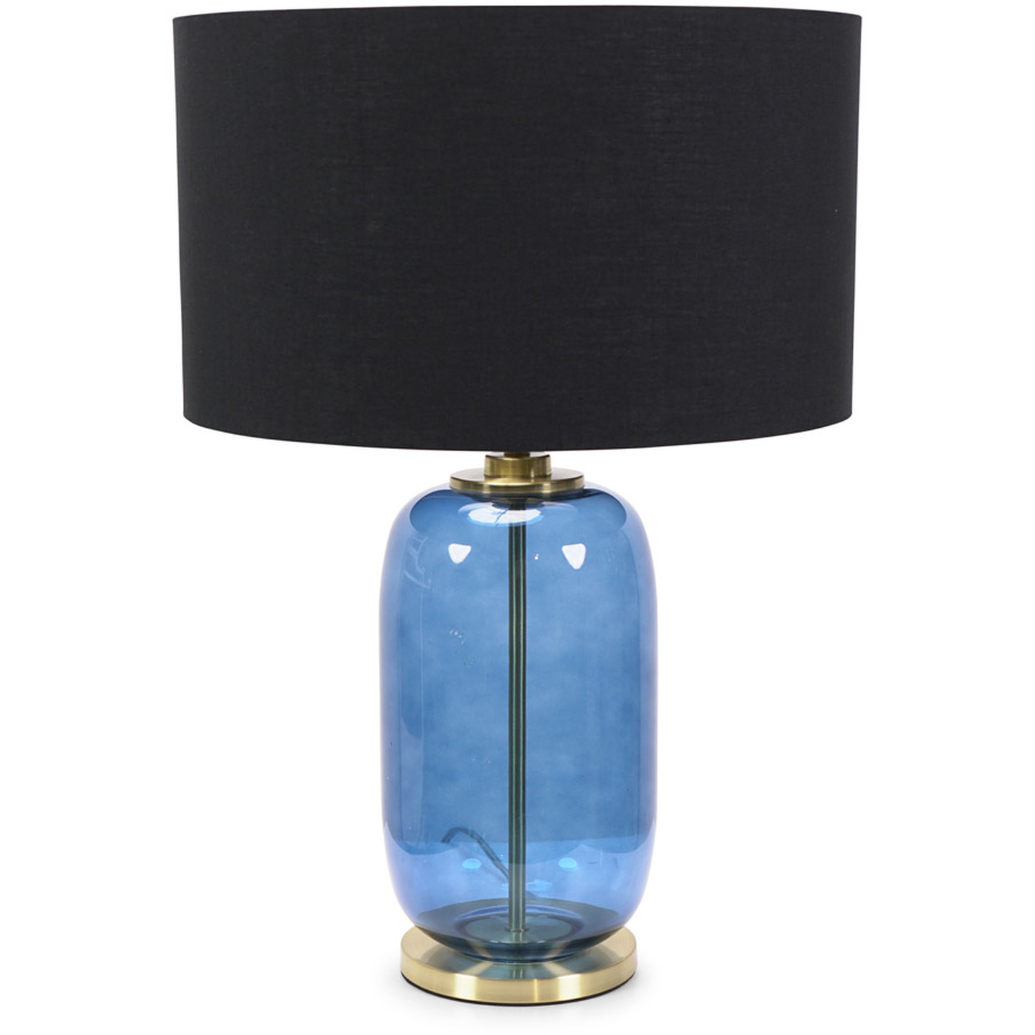 Image of Leigh Fabric Drum Shade with Navy&hellip;