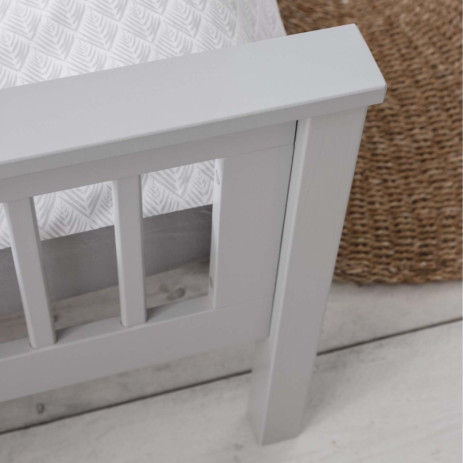 Hampshire Bed Single Frame - Light Grey
