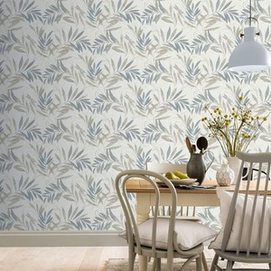 Luxury Leaf Hessian Effect Textured Natural Grey Wallpaper