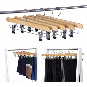 Pack of 3 My Laundry Wood Hanger with Clips