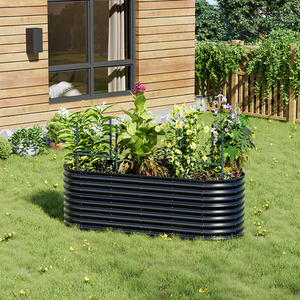 Oval Metal Flower Bed 240*80*80cm