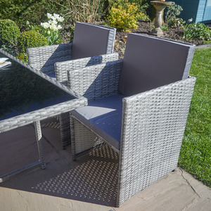 Pebble 9 Piece Rattan Cube Garden Furniture Set