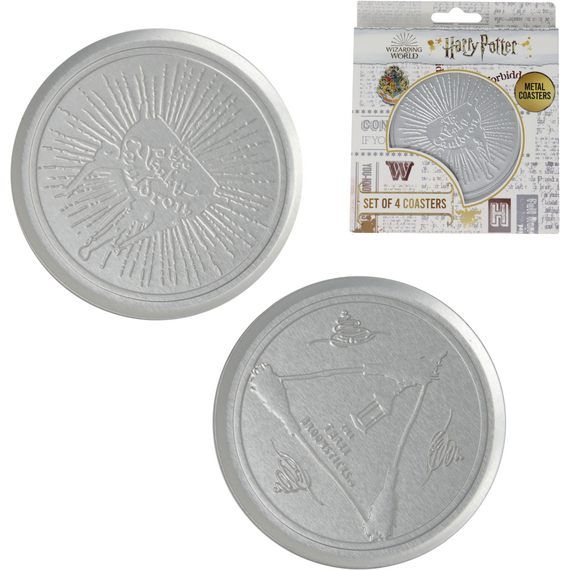 Harry Potter Set of 4 Embossed Metal Coasters
