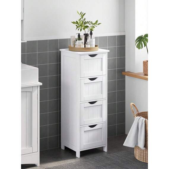 VASAGLE Bathroom Floor Storage Cabinet with 4 Drawers
