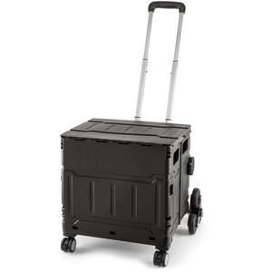 Plastic Folding Craft Sewing Hobby Trolley with Stair Climbing Wheels