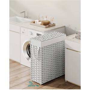 SONGMICS Slim Laundry Basket with Lid