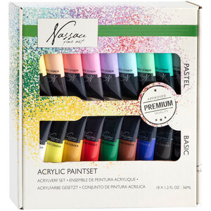 Acrylic 18 Colour Paint Set
