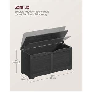 Black VASAGLE Chest, Bench, Blanket Box with 2 Safety Hinges, Shoe Bench shot 9251882