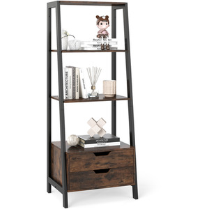 Ladder Bookshelf with Storage