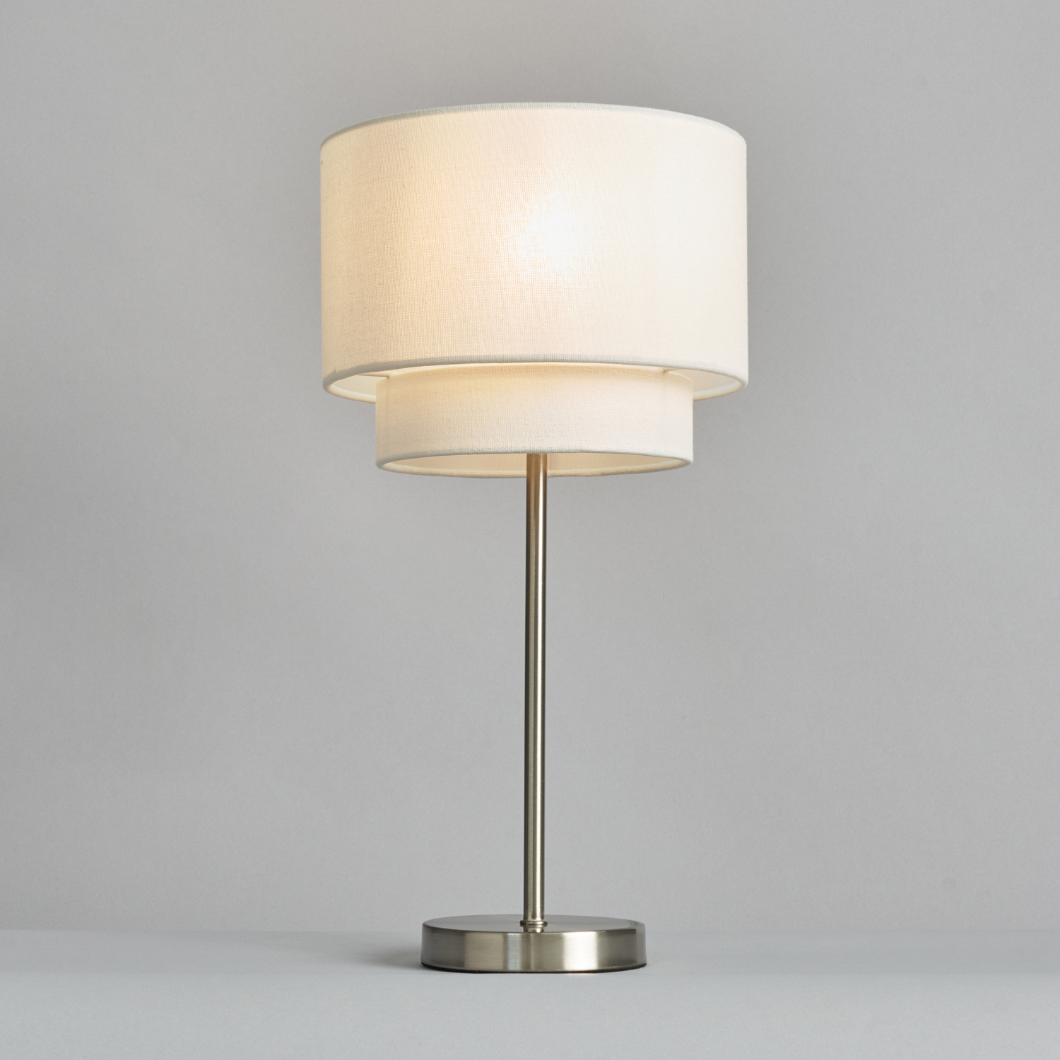 Jayne 1 Light Light Table Lamp With White Shade - Chrome