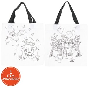 Colour Your Own Halloween Canvas Bag