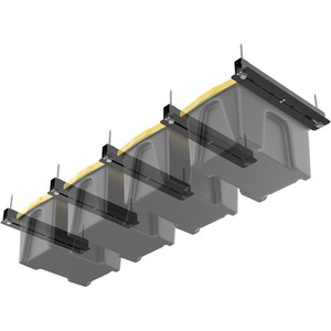 Overhead 5 Pcs Storage Bin Rack Brackets Ceiling Organiser