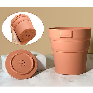 Silicone Anti-Fall Tray Foldable Flower Pot