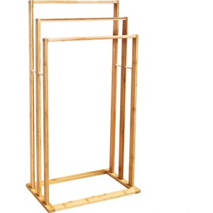 3 Tier Free Standing Bamboo Towel Holder Rack