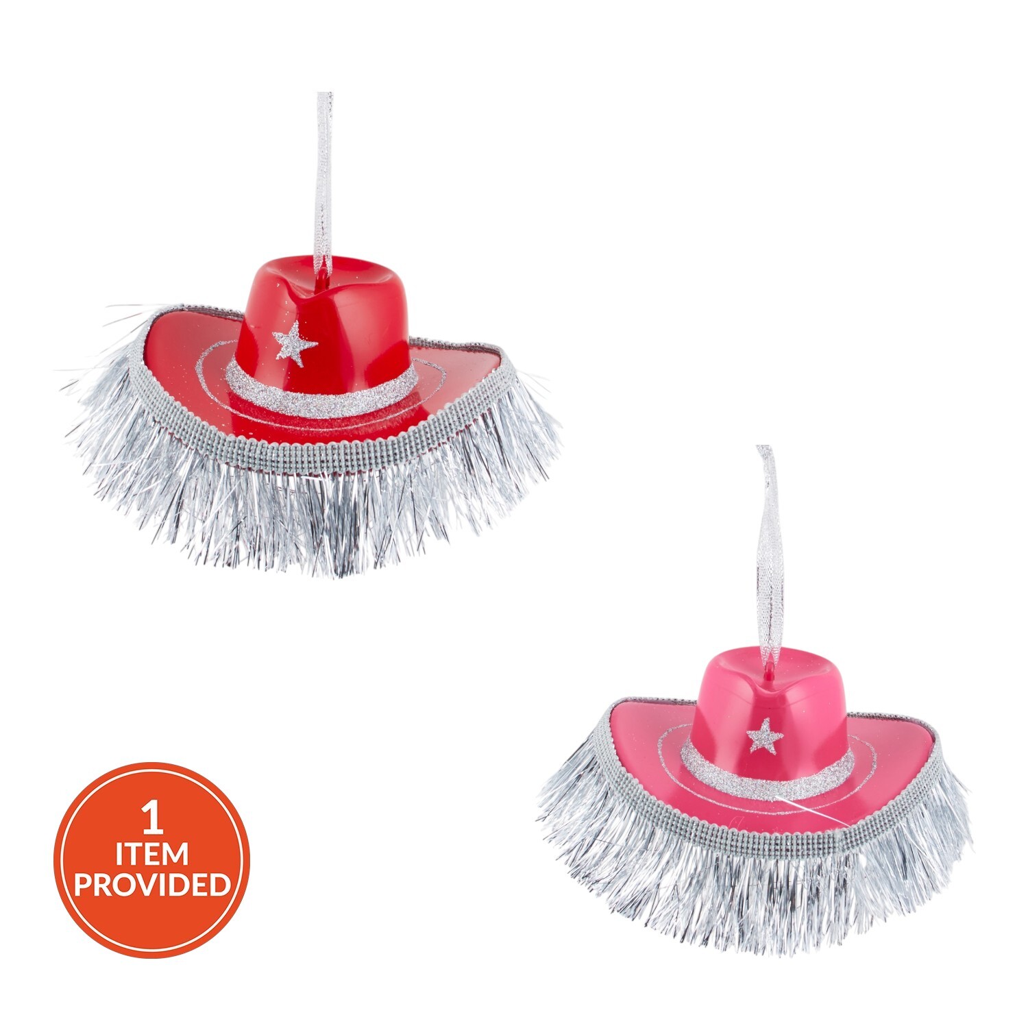 Jingle Bell Boogie Tassel Cowboy Hat Hanging Decoration