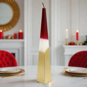 Christmas Pyramid Candle Dip Dyed
