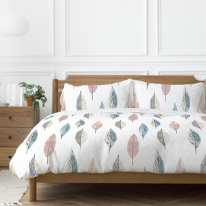 Flynn Leaf Design Polycotton Duver Cover Set