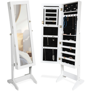 Full-Length Mirror, With Hidden Jewellery Storage, Organised, Lockable