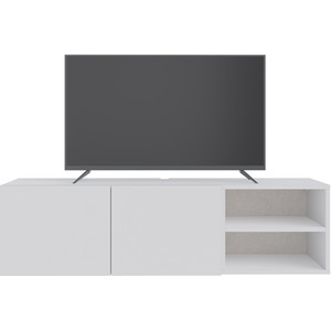 White Decortie Modern Floating TV Stand for 50 Inch TVs shot 11119538
