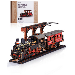Steam Journey, 3D Wooden Puzzle Traditional Train Model