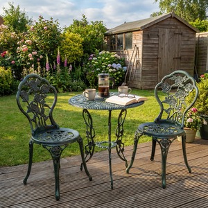 Green Home Source Rose Outdoor Garden Patio 2 Seater Bistro Set shot 11725744