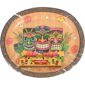 Pack of 4 Tiki Party Platters