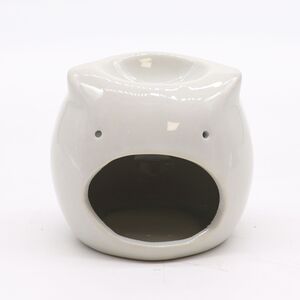 Classic White Owl Ceramic Oil Burner Decor
