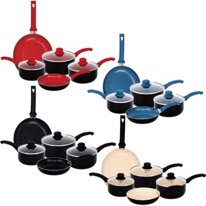 8 Piece Non Stick Induction Frying Pan Saucepan Cookware Set