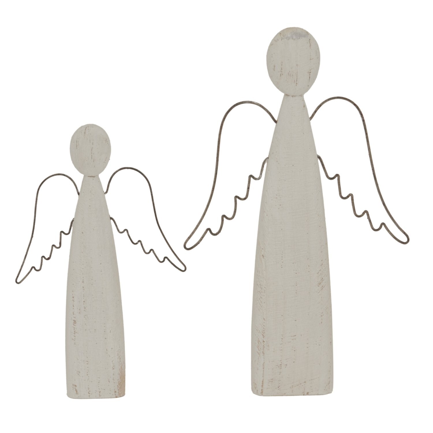 Image of Large Whitewashed Rustic Standing Angel for&hellip;