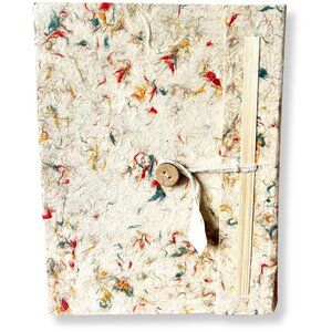 Large Eco Friendly Lokta Cotton Notebook with Bookmark