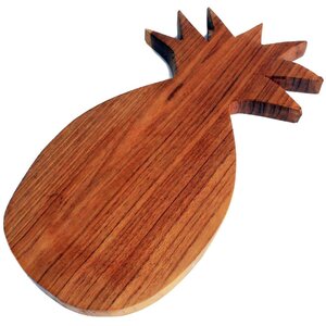 Hand Carved Pineapple Shaped Teak Chopping Board from Java