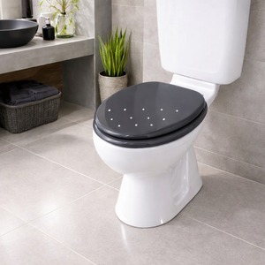 Diamante Wooden Toilet Seat