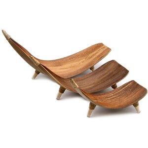 Natural Coconut Leaf Fruit Bowl Set Rustic Eco Friendly Servingware