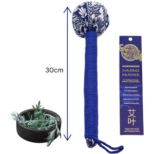 Blue Wormwood Massage Hammer - Relaxing Bamboo Tapping Tool for Muscle Relief