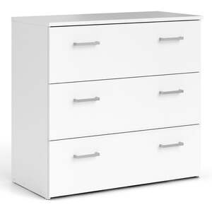 Wyld Haus Berlin White 3-Piece Bedroom Set - Bedside, 3-Drawer Chest, 2-Door Wardrobe