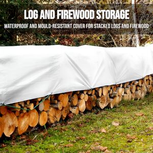 SolaDirect Tarpaulin Waterproof Heavy-Duty Cover Tarp Groundsheet with Eyelets