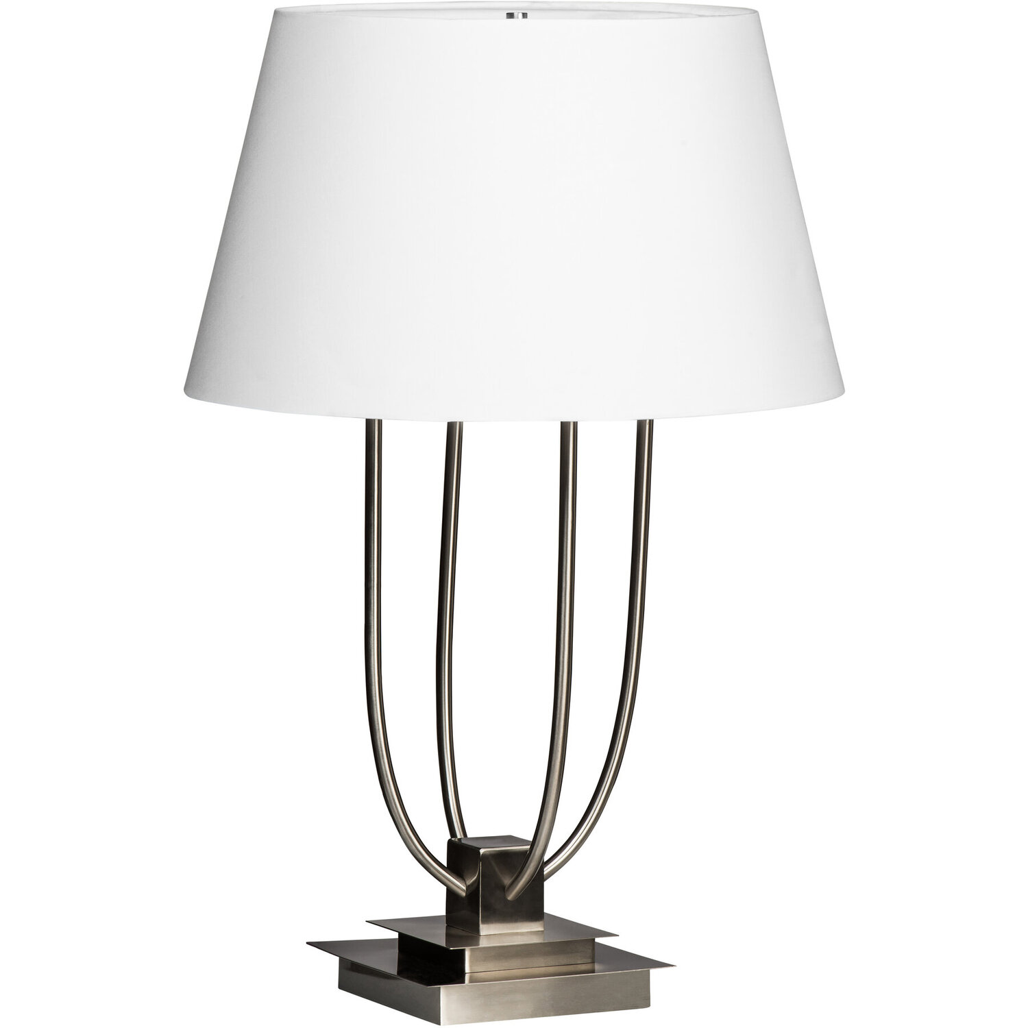 Regents Park Satin Nickel Finish Table Lamp - Silver