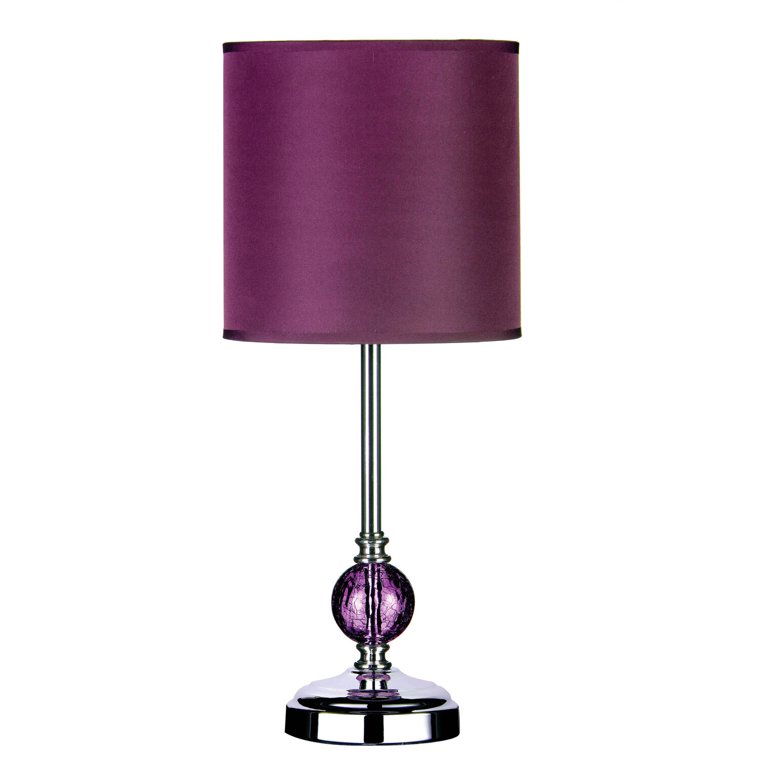 Crackle Glass Purple shade Table Lamp - Purple