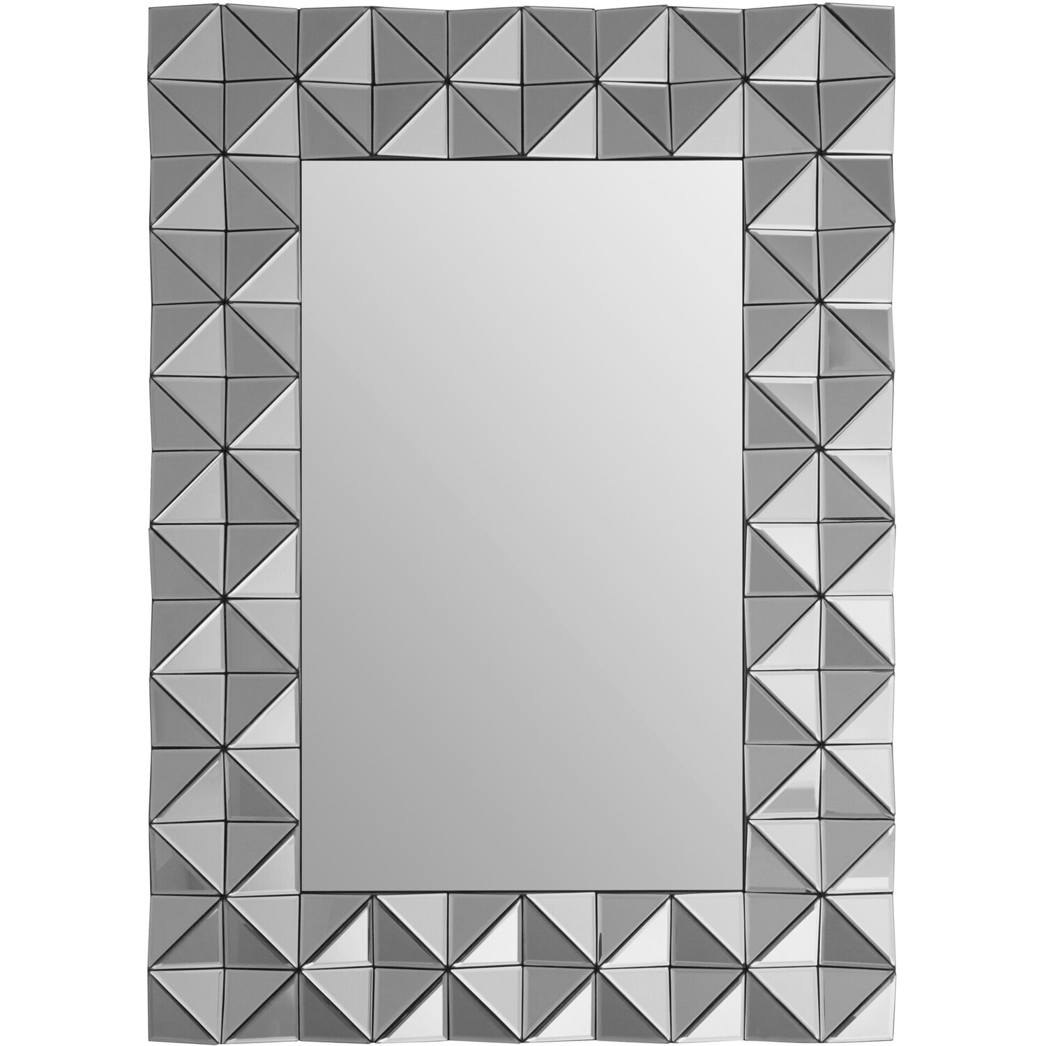 Trosa Large Black Wall Mirror with Gold Edge - Silver