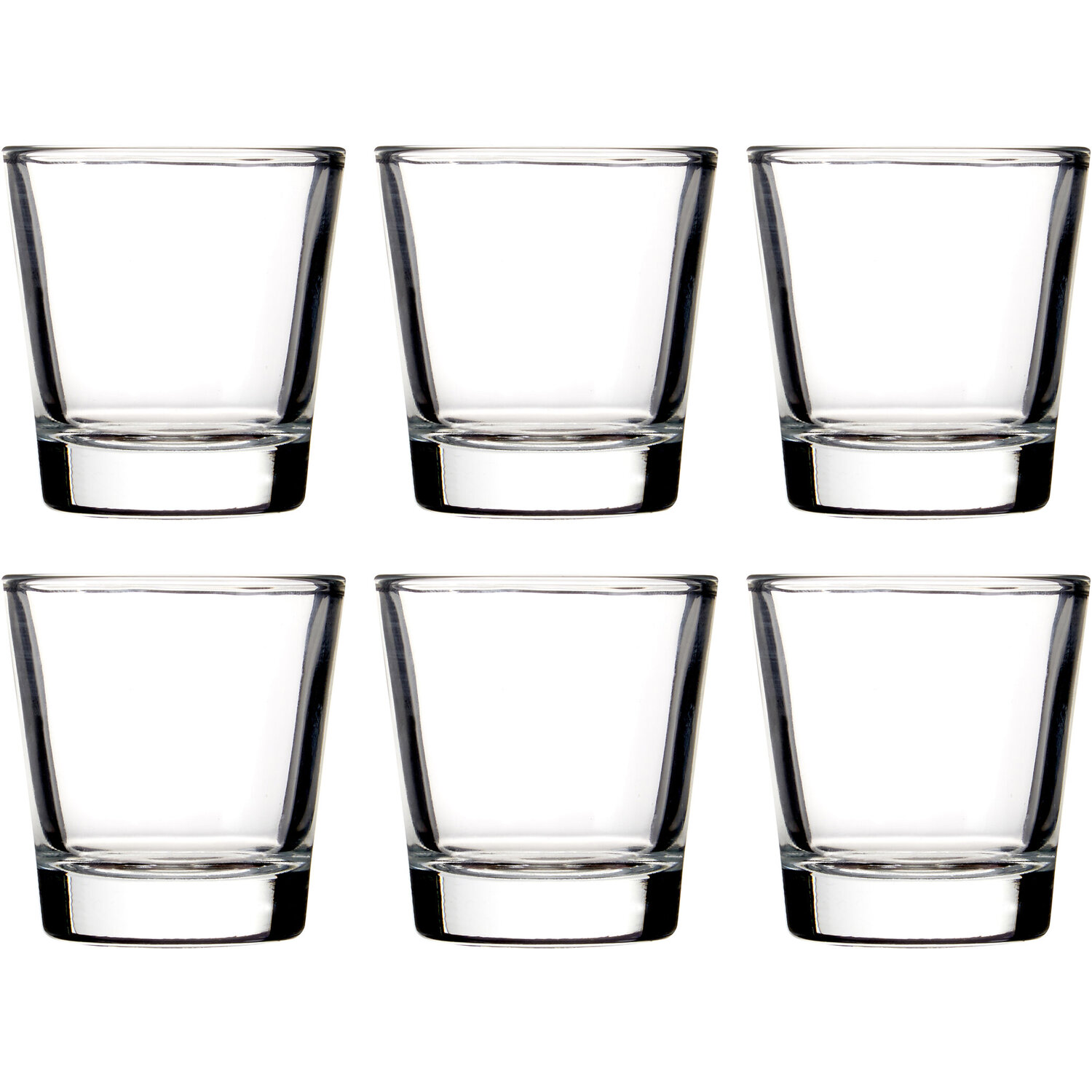 Euri Clear Shot Set Of 6 Glasses 50ml - Transparent