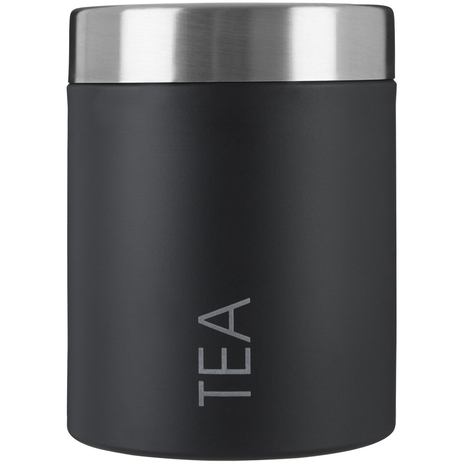 Black Enamel Tea Canister - Black