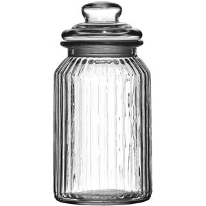 Abbie Ribbed Glass Storage Jar 1300 ml