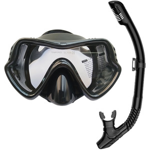 Adult Dry Top Snorkel Low Volume Diving Mask Set