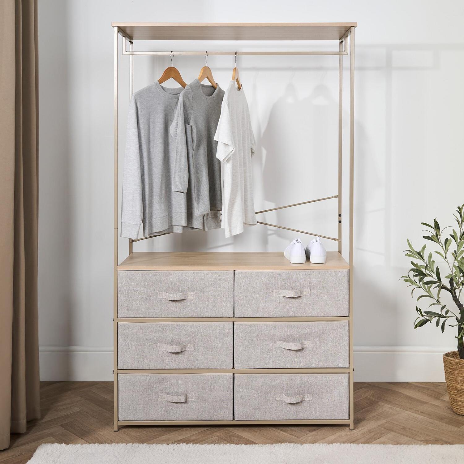Ohs Ribbed Sideboard - Beige / 44Cm