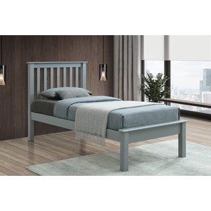 Shaker Grey Wooden Bed Frame - Single