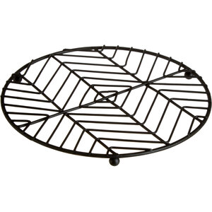 Vertex Black Powder Coat Round Trivet