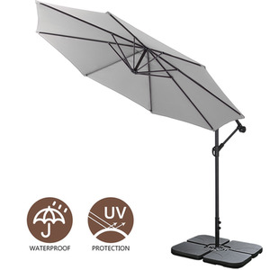 Lifeideas 3m Cantilever Garden Parasol with Square Base